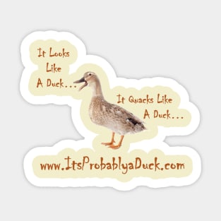 ItsProbablyaDuck.com (PG version) Sticker